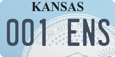 KS license plate 001ENS