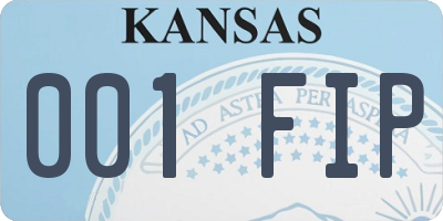 KS license plate 001FIP