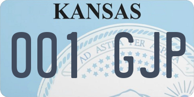 KS license plate 001GJP