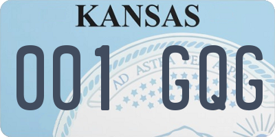 KS license plate 001GQG