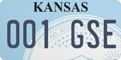 KS license plate 001GSE