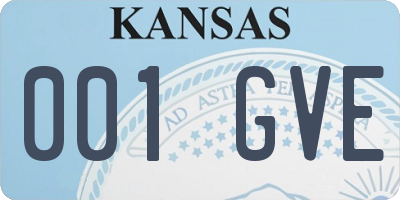 KS license plate 001GVE