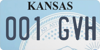 KS license plate 001GVH