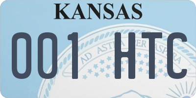 KS license plate 001HTC
