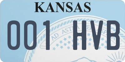 KS license plate 001HVB