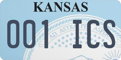 KS license plate 001ICS
