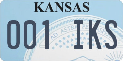 KS license plate 001IKS