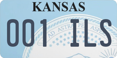 KS license plate 001ILS