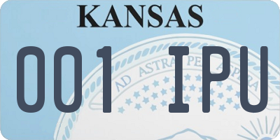 KS license plate 001IPU