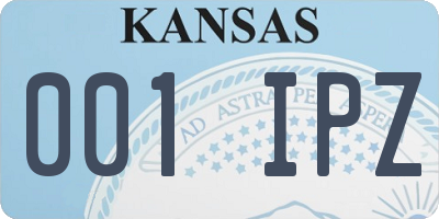 KS license plate 001IPZ