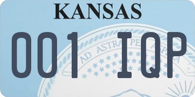 KS license plate 001IQP