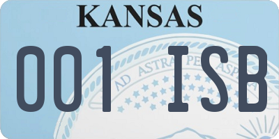 KS license plate 001ISB