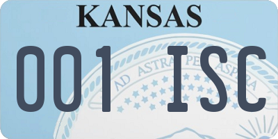 KS license plate 001ISC