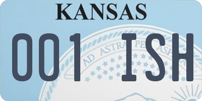 KS license plate 001ISH