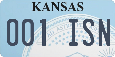 KS license plate 001ISN