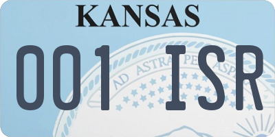 KS license plate 001ISR