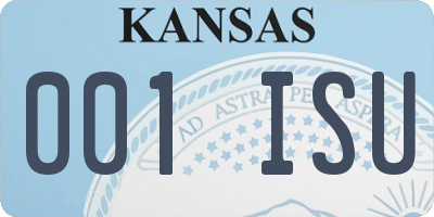 KS license plate 001ISU