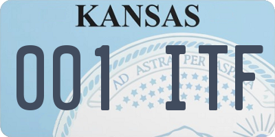 KS license plate 001ITF