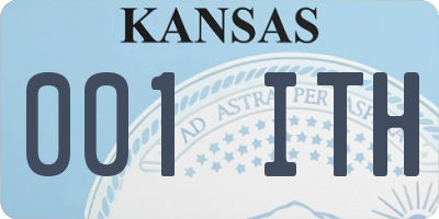 KS license plate 001ITH