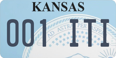 KS license plate 001ITI