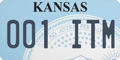 KS license plate 001ITM