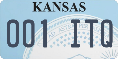 KS license plate 001ITQ