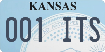 KS license plate 001ITS