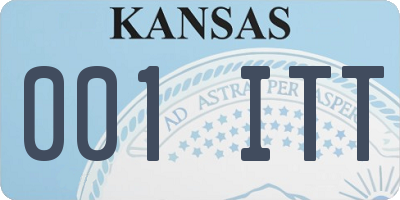 KS license plate 001ITT