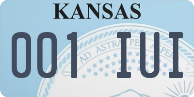 KS license plate 001IUI