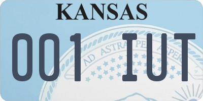 KS license plate 001IUT