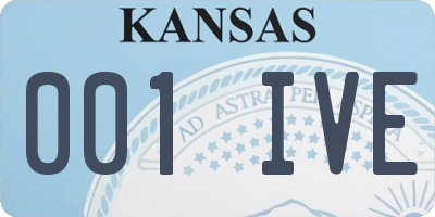 KS license plate 001IVE