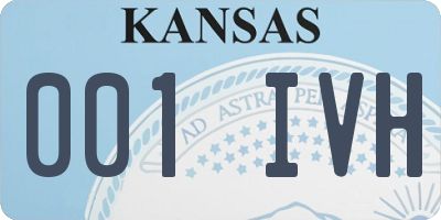 KS license plate 001IVH