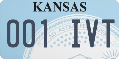 KS license plate 001IVT