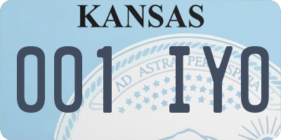 KS license plate 001IYO