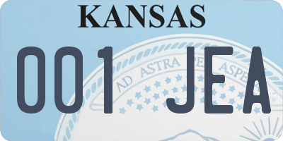 KS license plate 001JEA