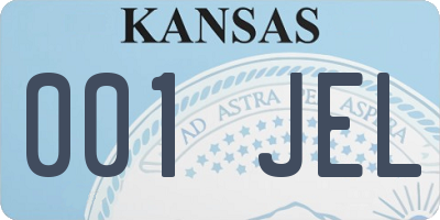 KS license plate 001JEL