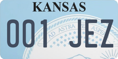 KS license plate 001JEZ