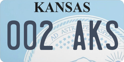 KS license plate 002AKS