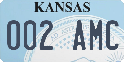 KS license plate 002AMC