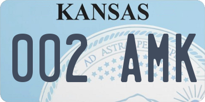 KS license plate 002AMK