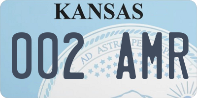 KS license plate 002AMR