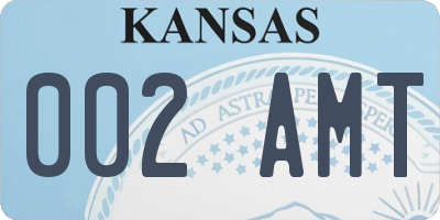 KS license plate 002AMT