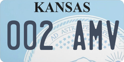 KS license plate 002AMV