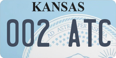 KS license plate 002ATC