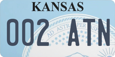 KS license plate 002ATN