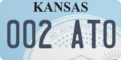 KS license plate 002ATO