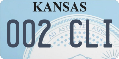 KS license plate 002CLI