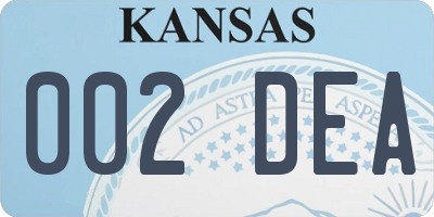 KS license plate 002DEA