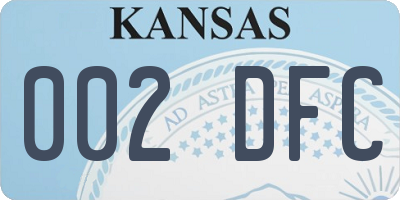 KS license plate 002DFC