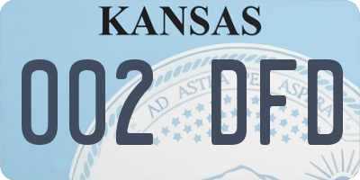 KS license plate 002DFD